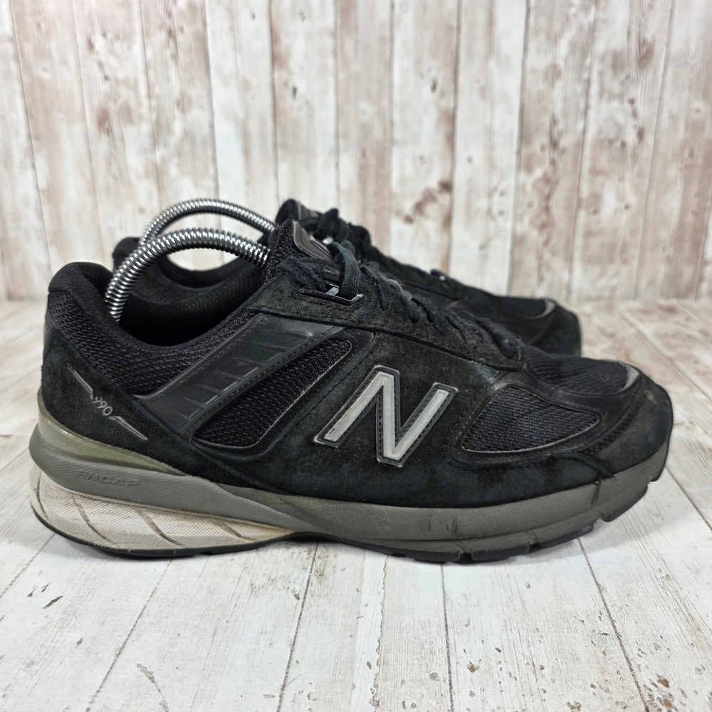 New Balance 990v5 Womens 10 Wide 2E Black Suede Shoes W990BK5 Made in USA